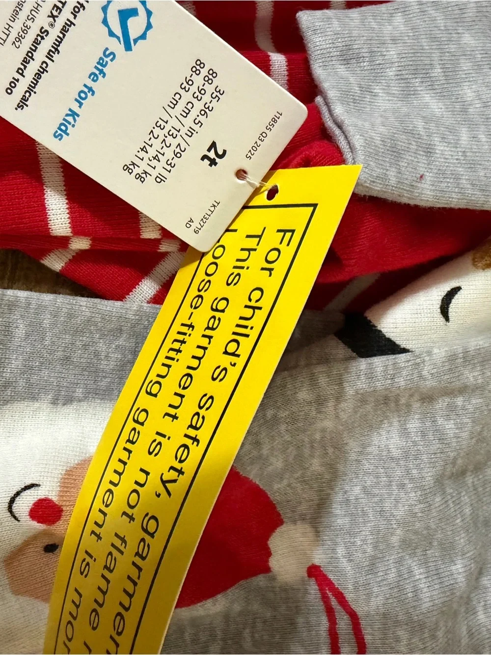 Carter’s 4pc Christmas Santa & Ornament Print Long Sleeve Cotton Pajama Set